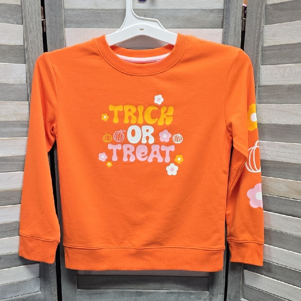Orange Trick or Treat Sweatshirt | Cat & Jack | Medium (8)